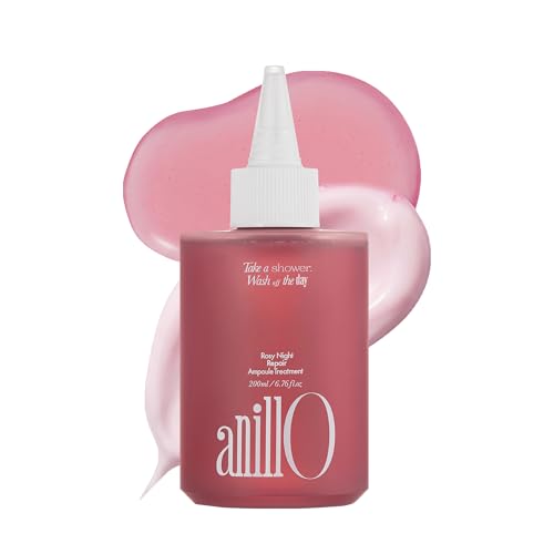 ANILLO Peptide Hair Mask for Damaged Frizzy Hair, Rosy Night, 6.76 fl oz
